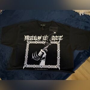 Mary Wyatt ATHAME CROPPED CUT-OFF TEE